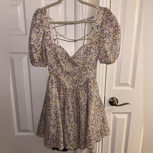Bardot Marlie puff sleeve mini dress size medium